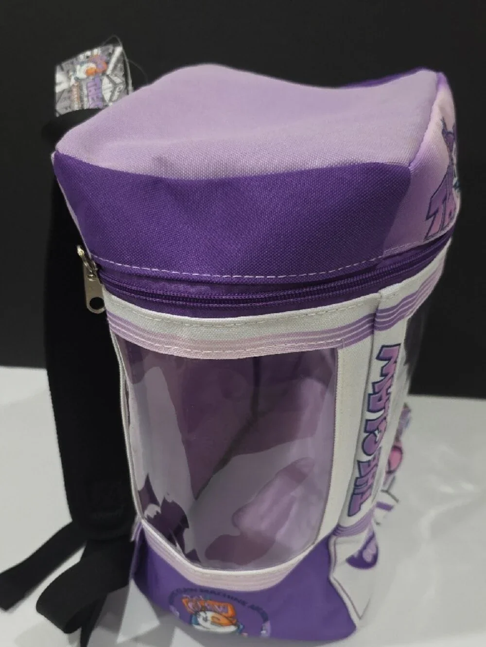 THE CLAW-Kids Purple Clear Window Backpack